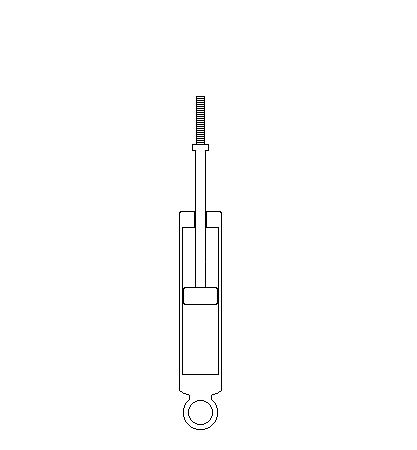Damper cutaway compressed about halfway
