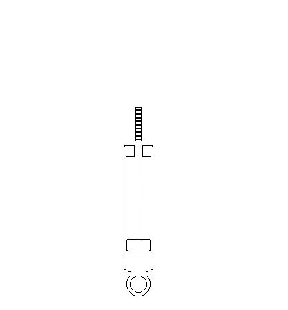 Damper cutaway fully compressed