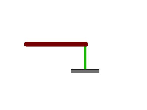 Side view diagram showing the anti-roll bar link geometry