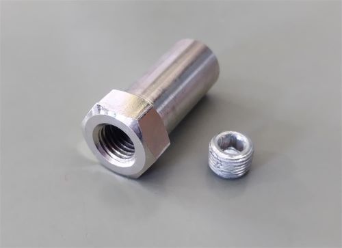 A sleeve nut with a threaded sleeve section