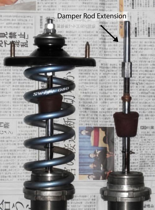 A stem rod extension for lengthening the damper rod thread